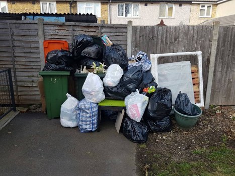 Construction site in Battersea with waste clearance services