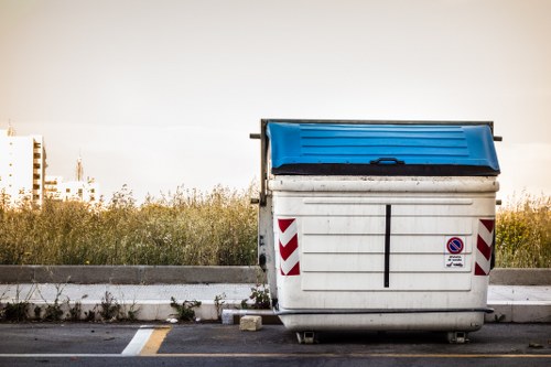 Residential waste collection truck in Battersea streets