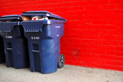 Recycling process at a Battersea waste facility